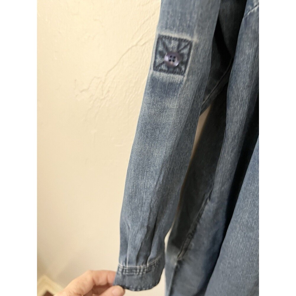 Soft Surroundings All Around Town Chambray Dress Plus 3X Blue Tencel Lyocell - Picture 4 of 8
